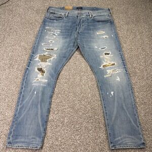 Polo Ralph Lauren Sullivan Slim Button Fly Military Camo Patchwork Jeans NWT